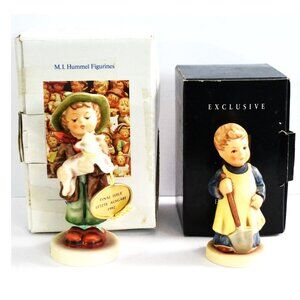 Set of 2 Hummel Figurines Lost Sheep 933 Garden Treasures 1222 Collectible Decor